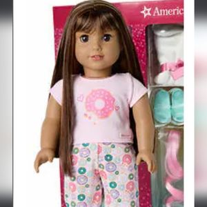 AG Donut Dreams brunette doll and accessories set.